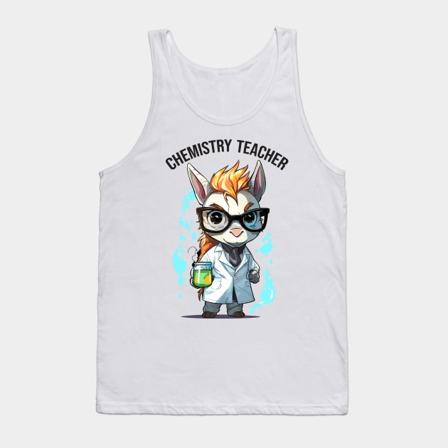 Unicorn Chemistry Teacher Tank Top by Yopi